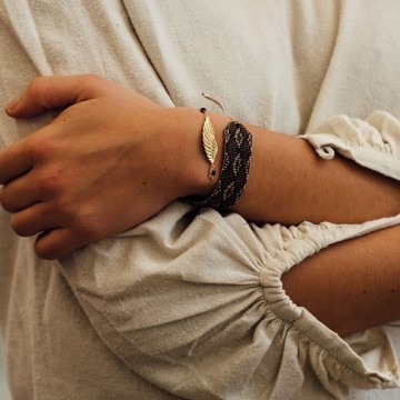 Betty Bogaers Snake Beads Bracelet Turquoise Gold Plated