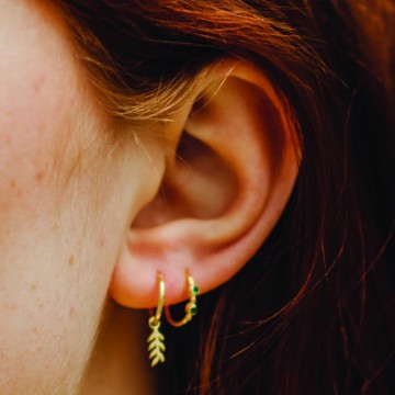 Betty Bogaers Small Hoop Zirkonia Earring Gold Plated