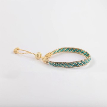 Maayaz Izy Bracelet in Gold Tiffany Blue