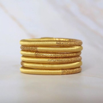 Maison Izel Jonc Dahabi Jaune Pastel Armband