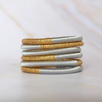 Maison Izel Jonc Dahabi Gris Douceur Armband