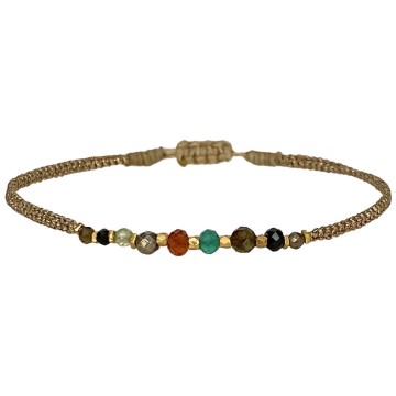 LeJu London Gypsy Bracelet Black Semi Precious Stones