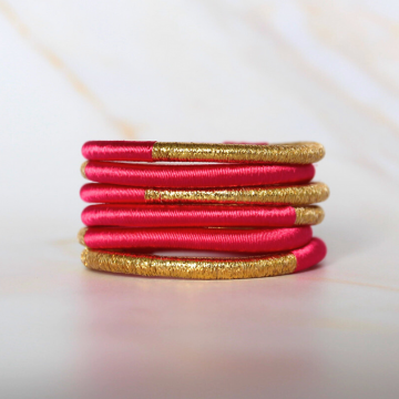 Maison Izel Jonc Dahabi Rose Bonbon Armband