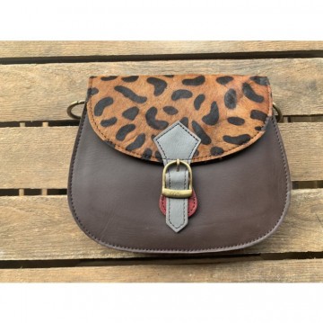 Booming Bags Rosalie Bag Animal Print Donker Bruin