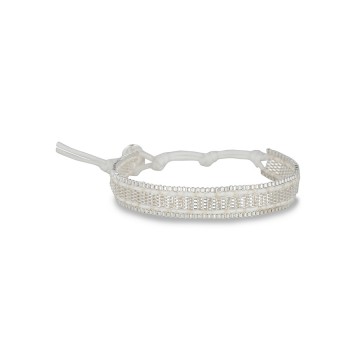 Hint Armband Chain stripe silver white s