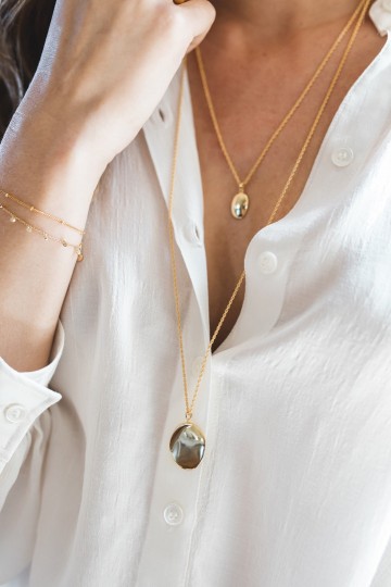 Riverstones Connect Ketting Verguld