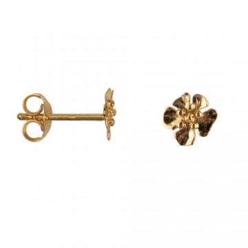 Betty Bogaers Mini Folded Flower Stud Earring Gold Plated