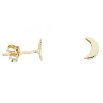 E761 gold earring monochrome big moon stud earring