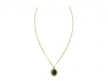 Bulu Brands Dark Green Stone Necklace