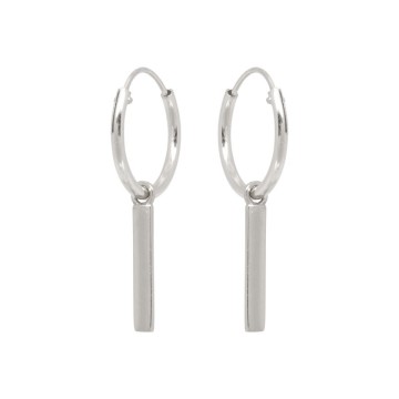 Eline Rosina Bar Hoops in Sterling Silver