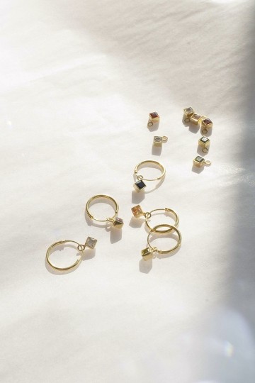 Flawed Square Eye Hoop Red