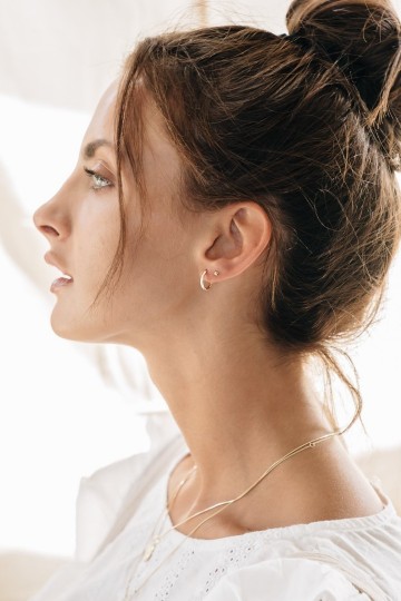 Flawed Plain Hoops 12mm Gold Plated