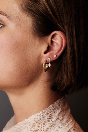 Flawed Pearl Dot Studs