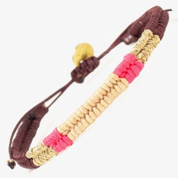 Guanabana Water drops Bracelet Fuchsia & Gold
