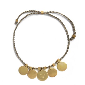 Riverstones Love You Bracelet Verguld