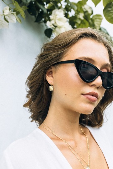 Flawed Zebra Hoops Gold Plated