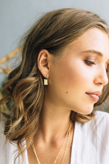 Flawed Zebra Hoops Gold Plated