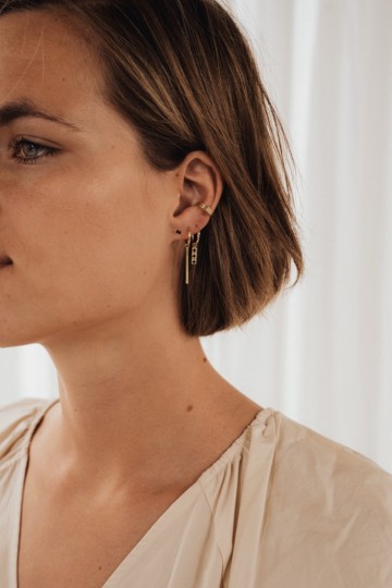 Flawed Triple Bar Hoop