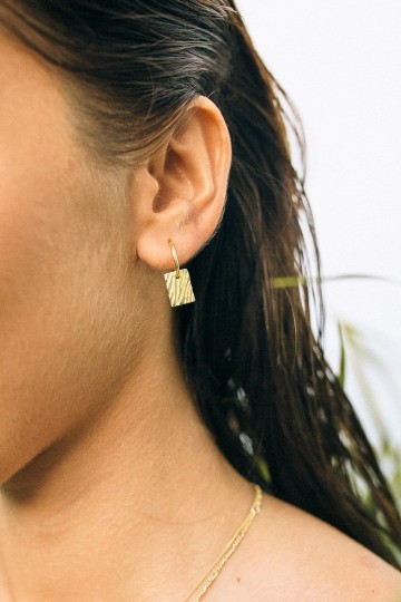 Flawed Zebra Hoops Gold Plated