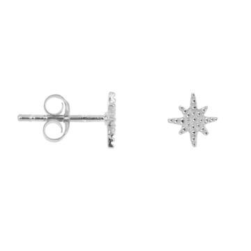 Betty Bogaers Dotted Flash Star Stud Earring Silver