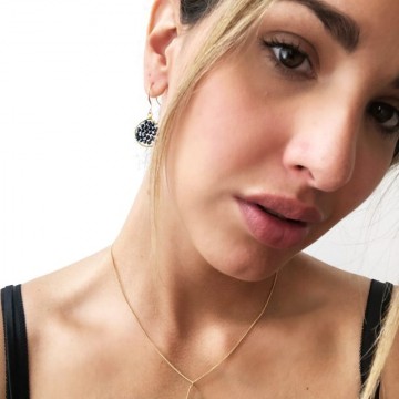 Hinth Oorbellen Lek Gold Frame Anthracite