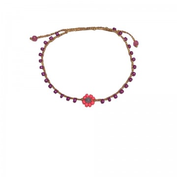 Loffs Armband Bloem Goud Draad