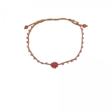 Loffs Armband Bloem Goud Draad