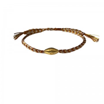 Loffs Armband Mond Bruin Goud