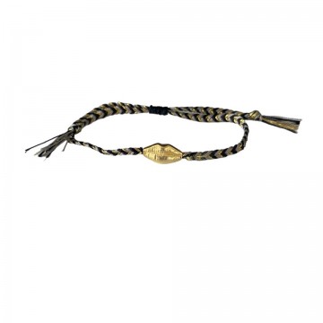 Loffs Armband Mond Zwart Goud