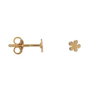 Betty Bogaers Flat Bobble Flower Stud Earring Gold Plated
