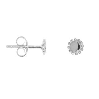 Betty Bogaers Dotted Round Charm Stud Earring Sterling Silver
