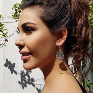 Hinth Oorbellen Monsoon Gold Frame Silver