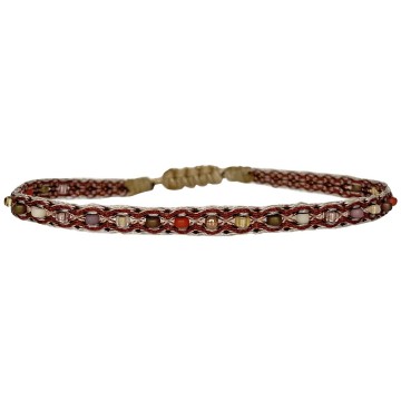 LeJu London Colour handwoven bracelet in Dark Tones