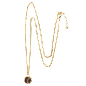 Betty Bogaers Tiger Shell Round Chain Necklace Gold Plated