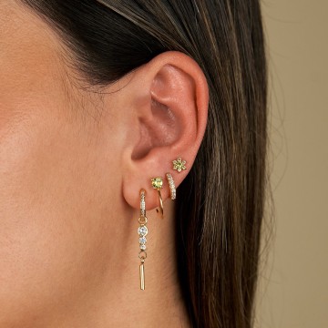 Eline Rosina Lime Flower Earrings