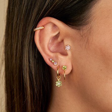 Eline Rosina Lime Flower Earrings