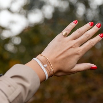 Betty Bogaers Resin Star Bracelet Gold Plated PLAIN