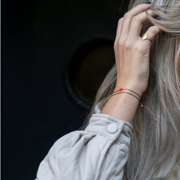 Betty Bogaers Resin Star Bracelet Gold Plated NEON PINK