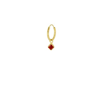 Flawed Square Eye Hoop Red