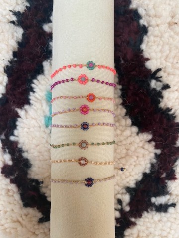 Loffs Armband bloem dunne draad