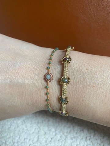 Loffs Armband bloem dunne draad