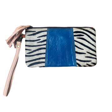 vanMauZ Lederen dierenprint Clutch / Toilettas